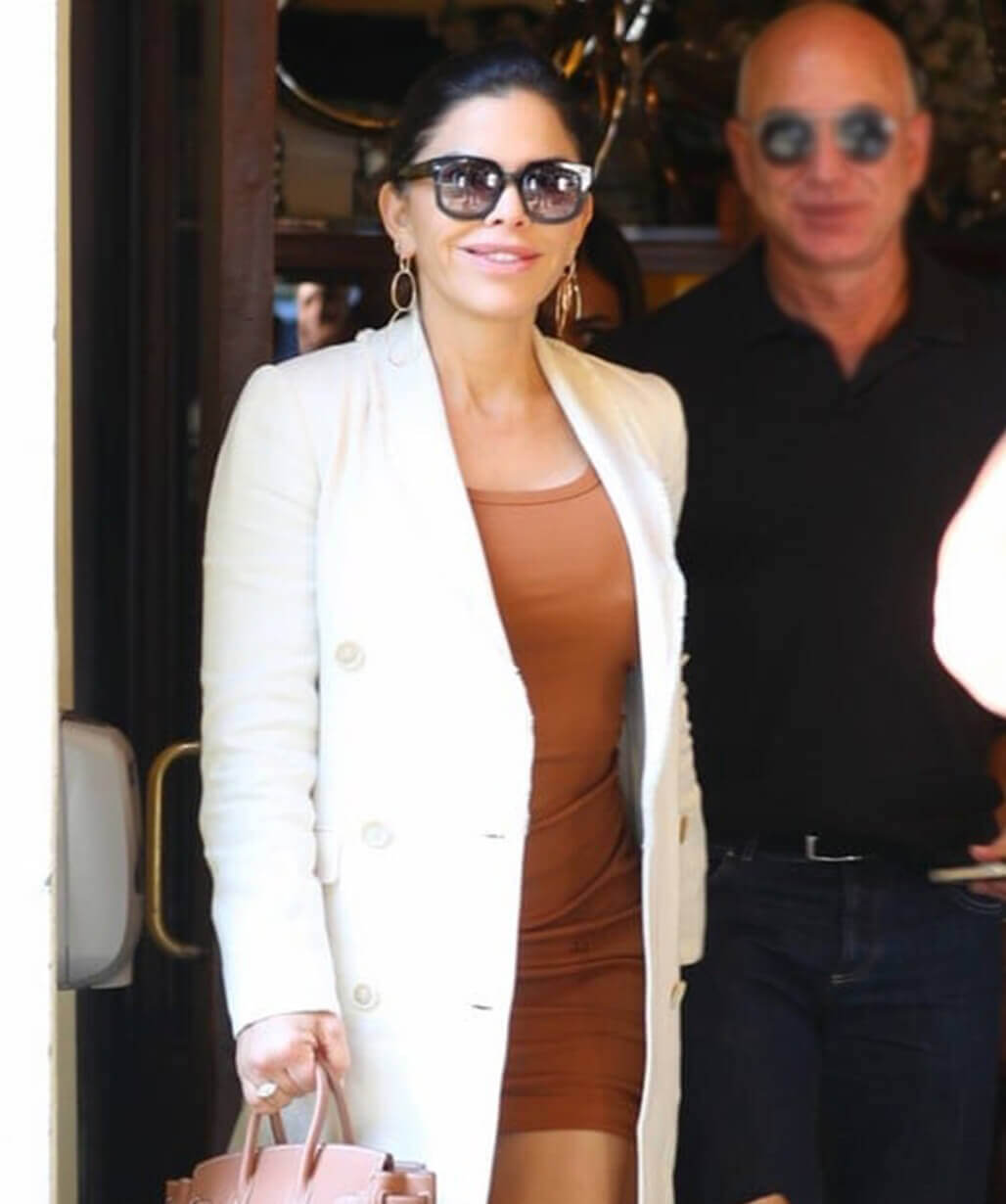 Lauren Sánchez Bezos White Wool Coat