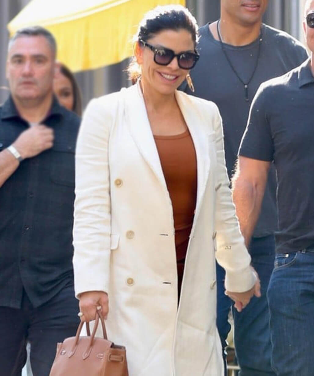 Lauren Sánchez Bezos White Wool Coat