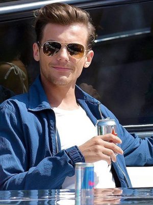 Louis Tomlinson Blue Cotton Bomber Jacket