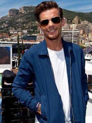 Louis Tomlinson Blue Cotton Bomber Jacket