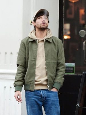 Louis Tomlinson Green Cotton Bomber Jacket