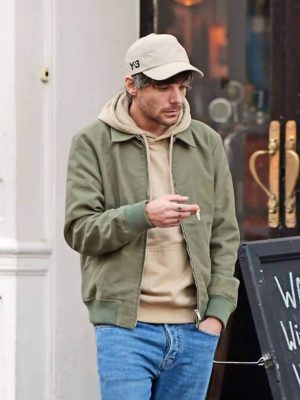 Louis Tomlinson Green Cotton Bomber Jacket