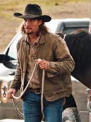 Marshals 2026 Luke Grimes Brown Cotton Jacket