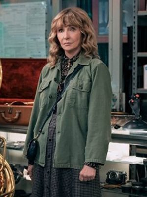 Mary Steenburgen A Man On The Inside Green Cotton Jacket