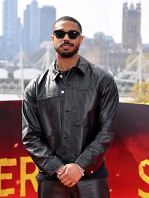 Michael B. Jordan Sinners 2025 Premiere Black Leather Jacket