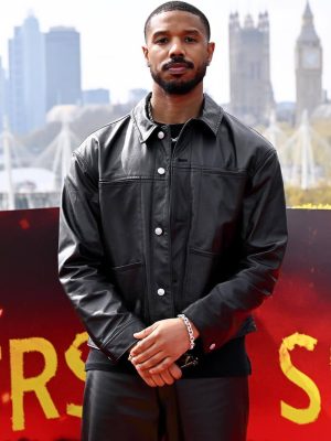 Michael B. Jordan Sinners 2025 Premiere Black Leather Jacket