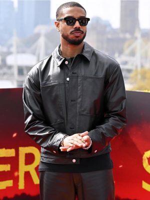Michael B. Jordan Sinners 2025 Premiere Black Leather Jacket