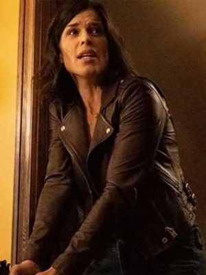 Neve Campbell Scream 4 Maroon Leather Jacket