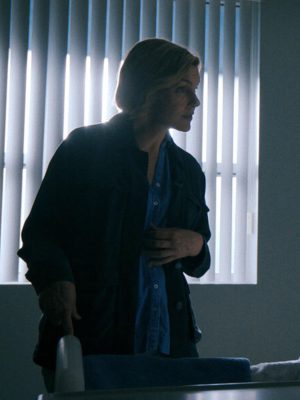 Pluribus S01 Rhea Seehorn Cotton Blue Jacket
