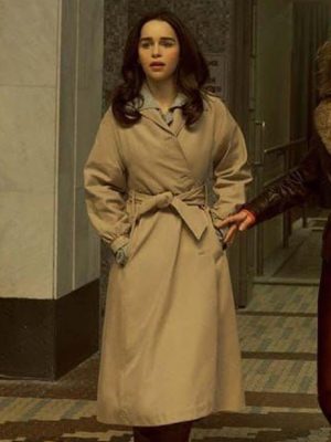 Ponies 2026 Emilia Clarke Beige Trench Coat
