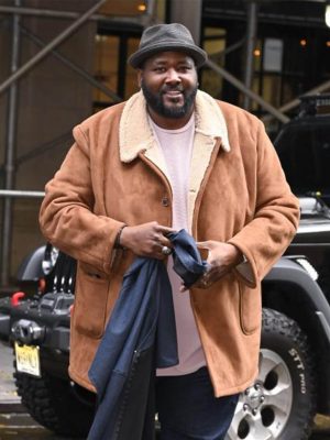 Quinton Aaron Brown Shearling Jacket