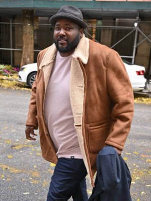 Quinton Aaron Brown Shearling Jacket