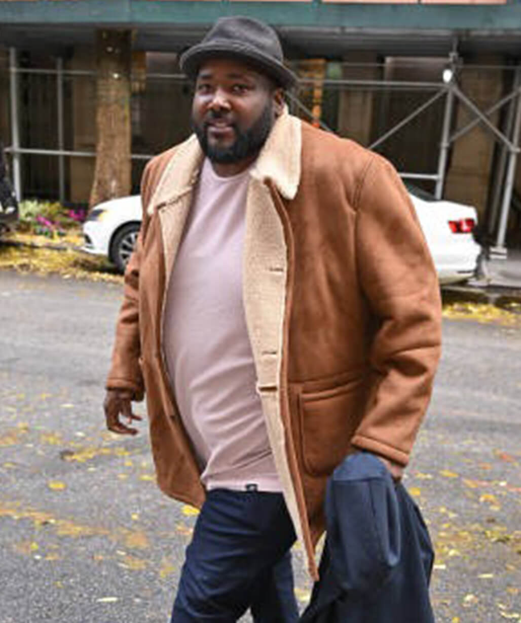 Quinton Aaron Brown Shearling Jacket