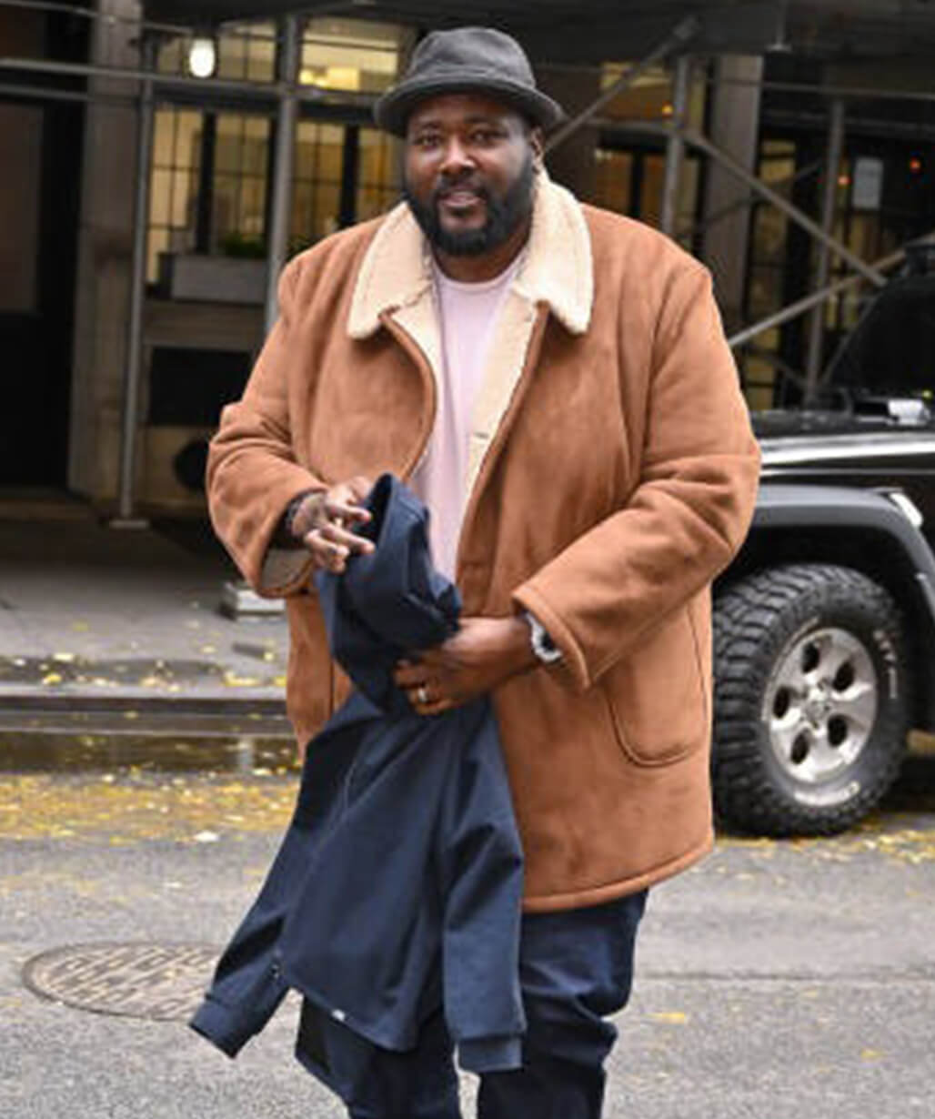 Quinton Aaron Brown Shearling Jacket