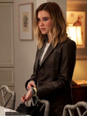 Scream 7 Isabel May Brown Leather Coat