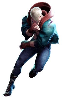 Street Fighter 6 ED Boy Blue Leather Hooded Jacket