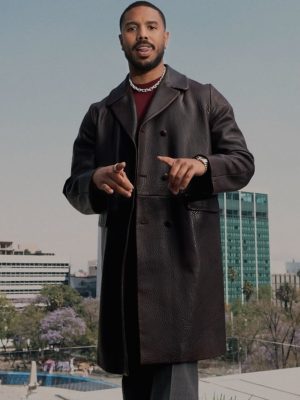 Sinners 2025 Michael B. Jordan Brown Leather Coat
