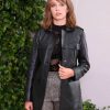 Stranger Things Robin Buckley Black Leather Coat
