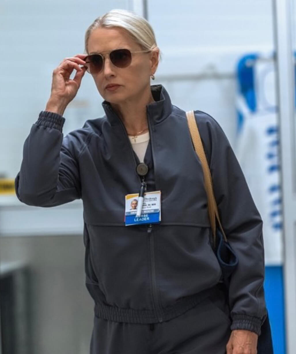 The Pitt S02 Dana Evans Grey Cotton Jacket