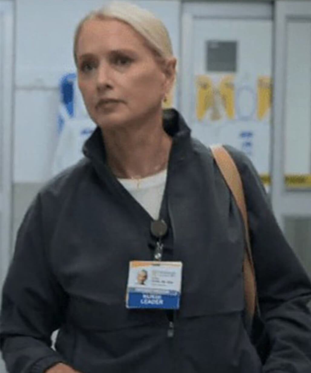 The Pitt S02 Dana Evans Grey Cotton Jacket
