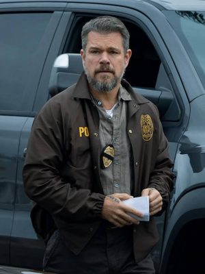 The Rip 2026 Matt Demon Brown Jacket