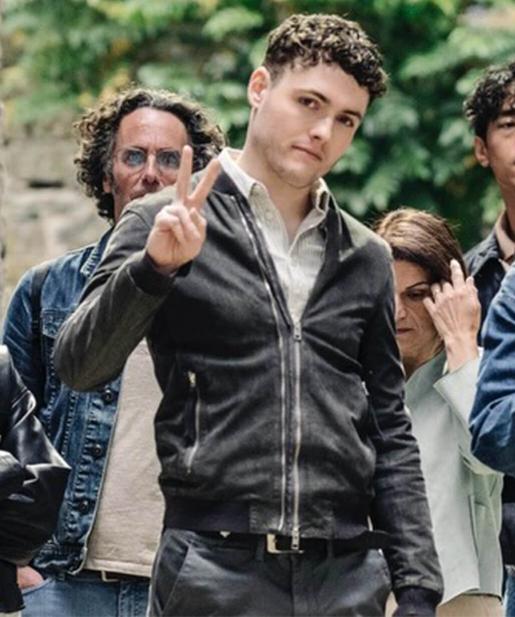 Tom Lewis Patience S01 Grey Bomber Jacket