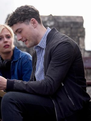 Tom Lewis Patience S01 Grey Bomber Jacket