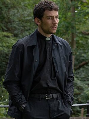 Wake Up Dead Man 2025 Josh O’Connor Cotton Jacket