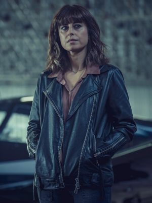 Betrayal 2026 Zahra Ahmadi Black Leather Jacket