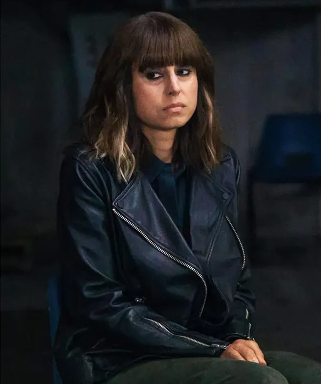 Betrayal 2026 Zahra Ahmadi Black Leather Jacket