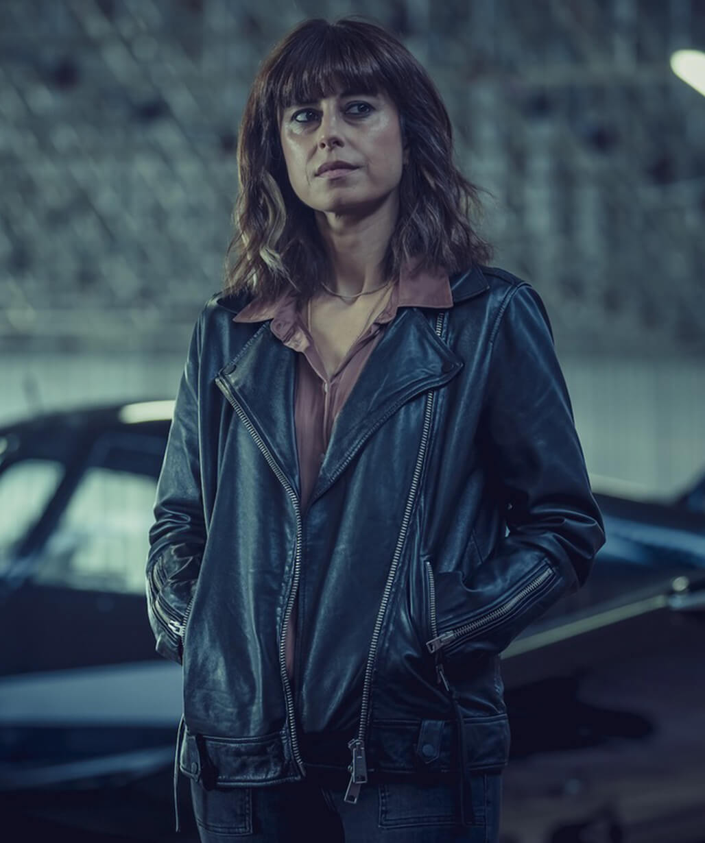 Betrayal 2026 Zahra Ahmadi Black Leather Jacket