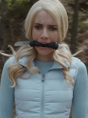Emma Roberts The Hunt Blue Puffer Vest