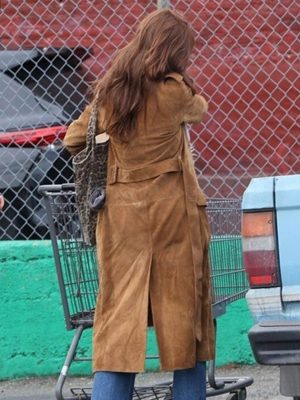 Here Comes The Flood 2026 Daisy Edgar Jones Suede Coat