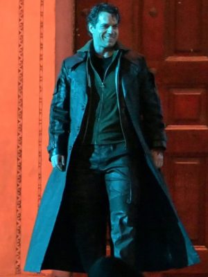 Highlander 2026 Henry Cavill Black Leather Coat