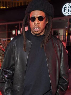Jay-Z Black Bomber Leather Jacket