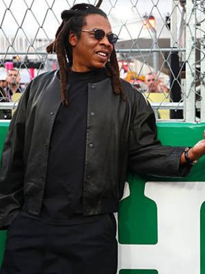 Jay-Z Black Bomber Leather Jacket