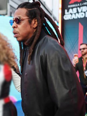 Jay-Z Black Bomber Leather Jacket