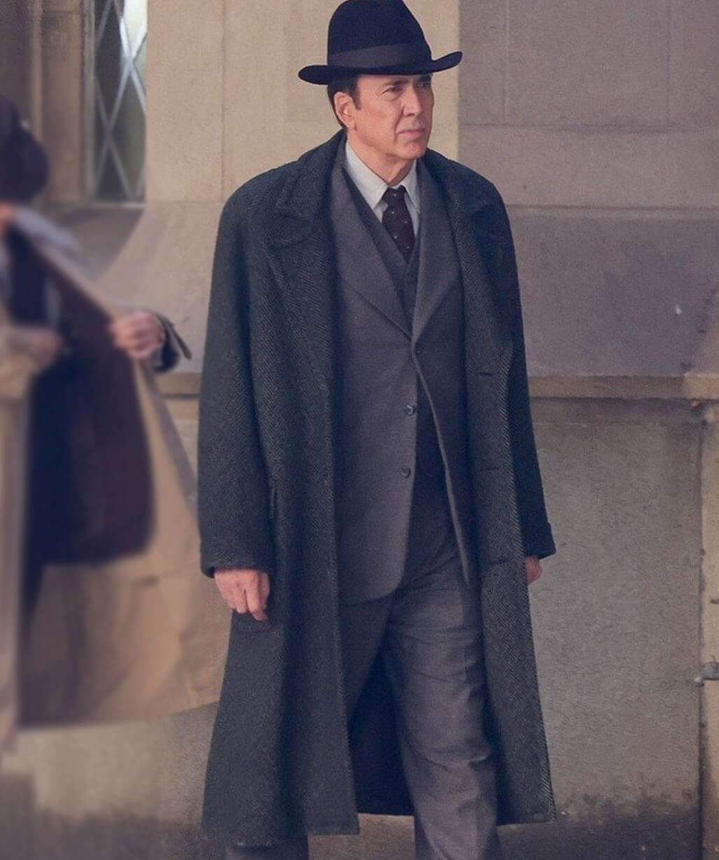 Nicolas Cage Spider Noir 2026 Black Wool Coat