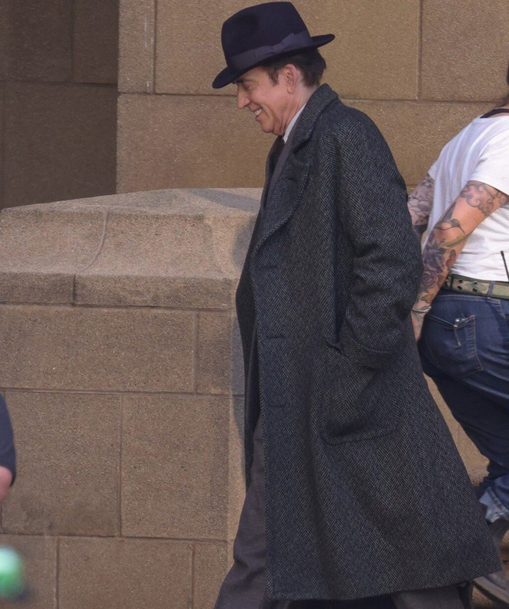 Nicolas Cage Spider Noir 2026 Black Wool Coat