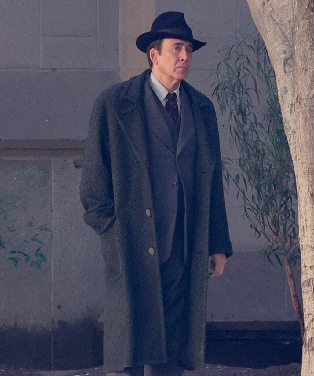 Nicolas Cage Spider Noir 2026 Black Wool Coat
