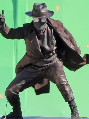 Nicolas Cage Spider Noir S01 Brown Leather Coat