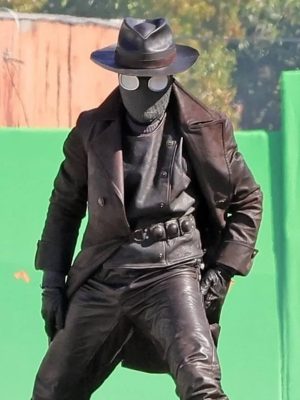 Nicolas Cage Spider Noir S01 Brown Leather Coat