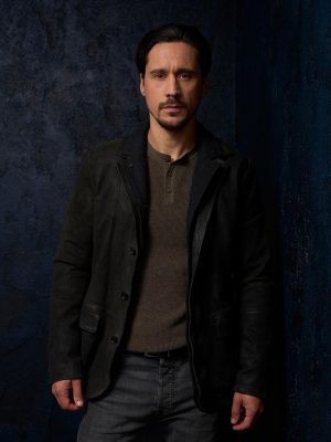Peter Gadiot Memory of a Killer 2026 Leather Jacket