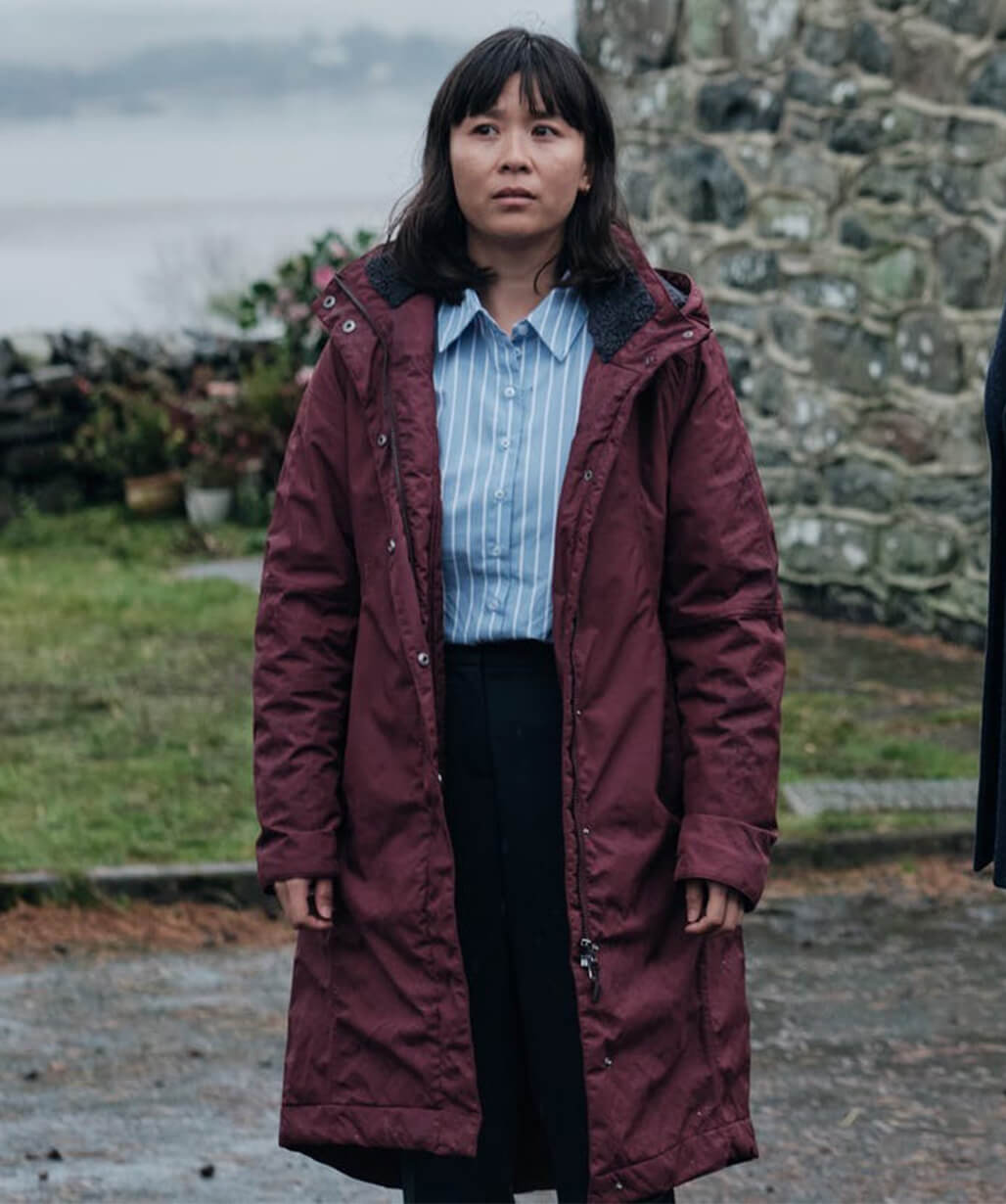 Under Salt Marsh 2026 Jess Deng Maroon Coat