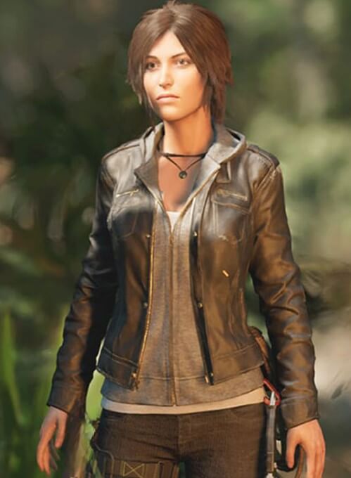 Alicia Vikander Tomb Raider Black Leather Jacket