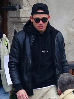 Anthony Ramos The Beauty 2026 Black Leather Jacket