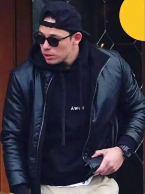 Anthony Ramos The Beauty 2026 Black Leather Jacket
