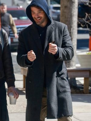 Daredevil Born Again S02 Charlie Cox Black Wool Coat
