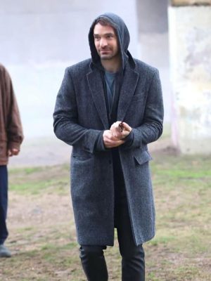 Daredevil Born Again S02 Charlie Cox Black Wool Coat