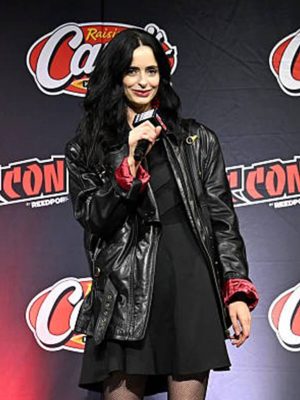 Daredevil Born Again S02 Krysten Ritter Black Leather Jacket
